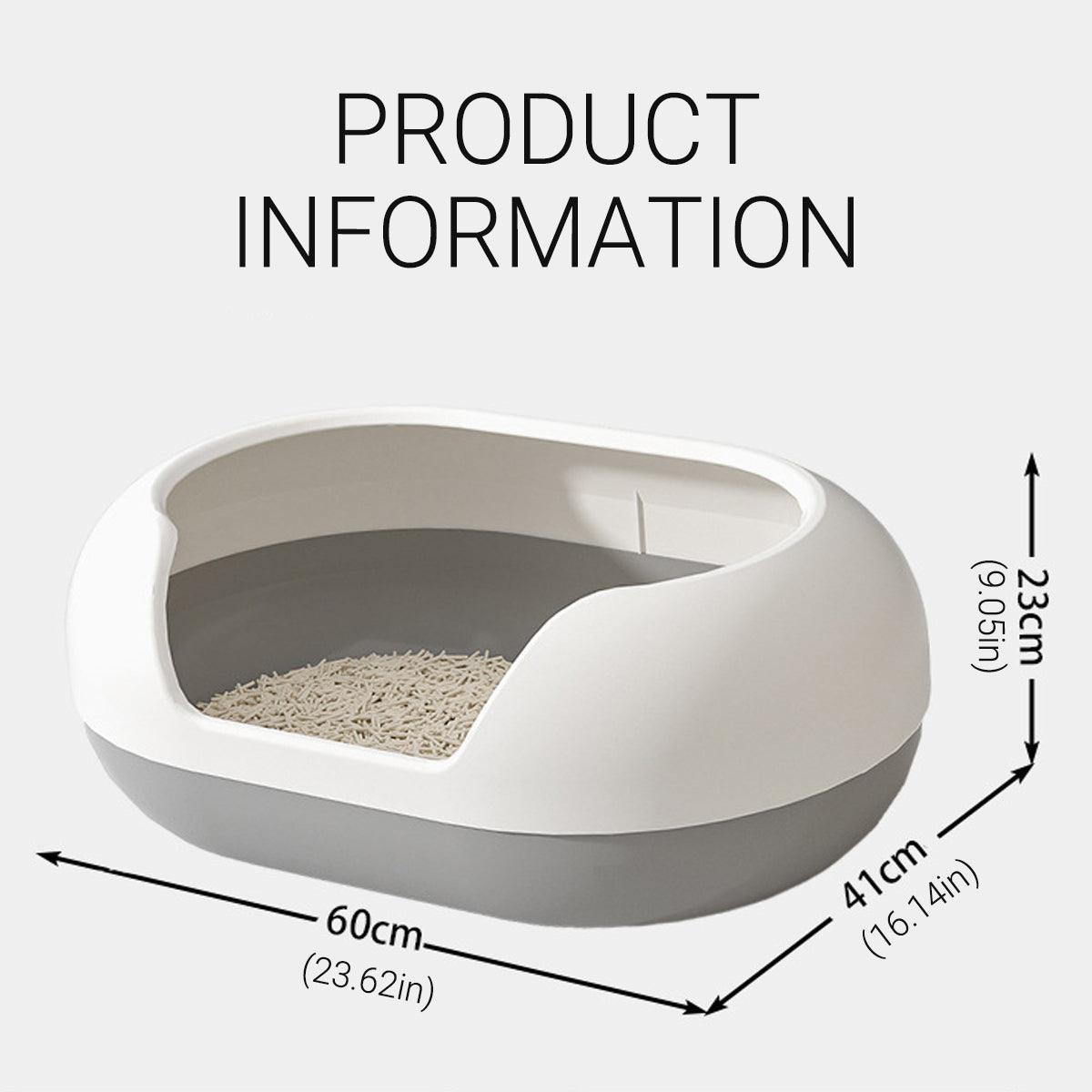 Large Semi Closed Cat Litter Box Covered Litter Pan for Cats Easy Clean Design - Green