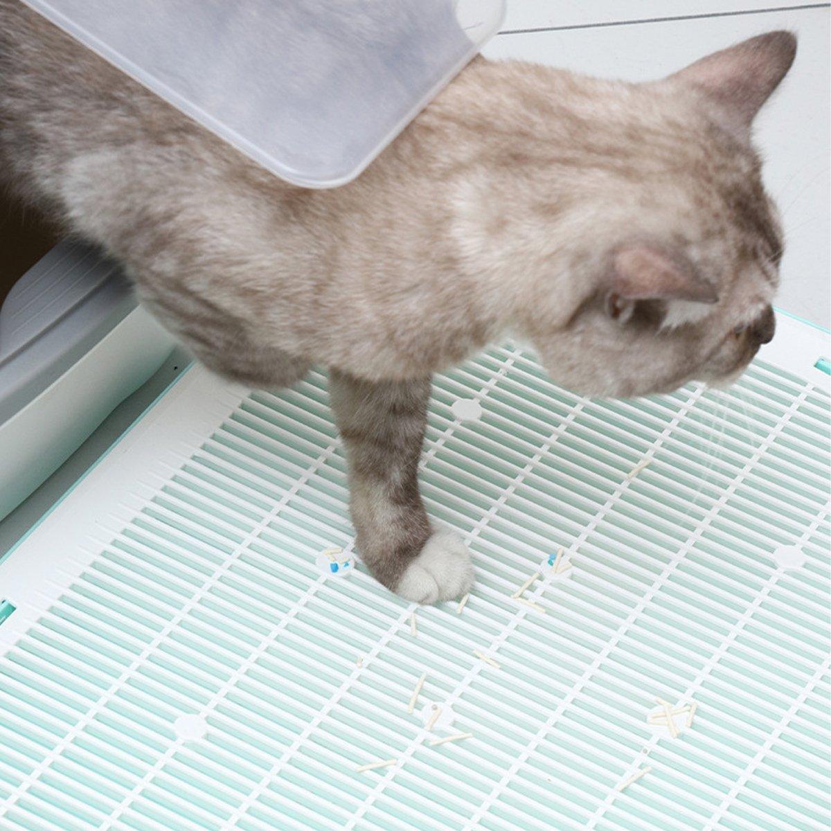 Anti Spill Cat Litter Mat Double Layer Pet Toilet Mat for Litter Box - Grey