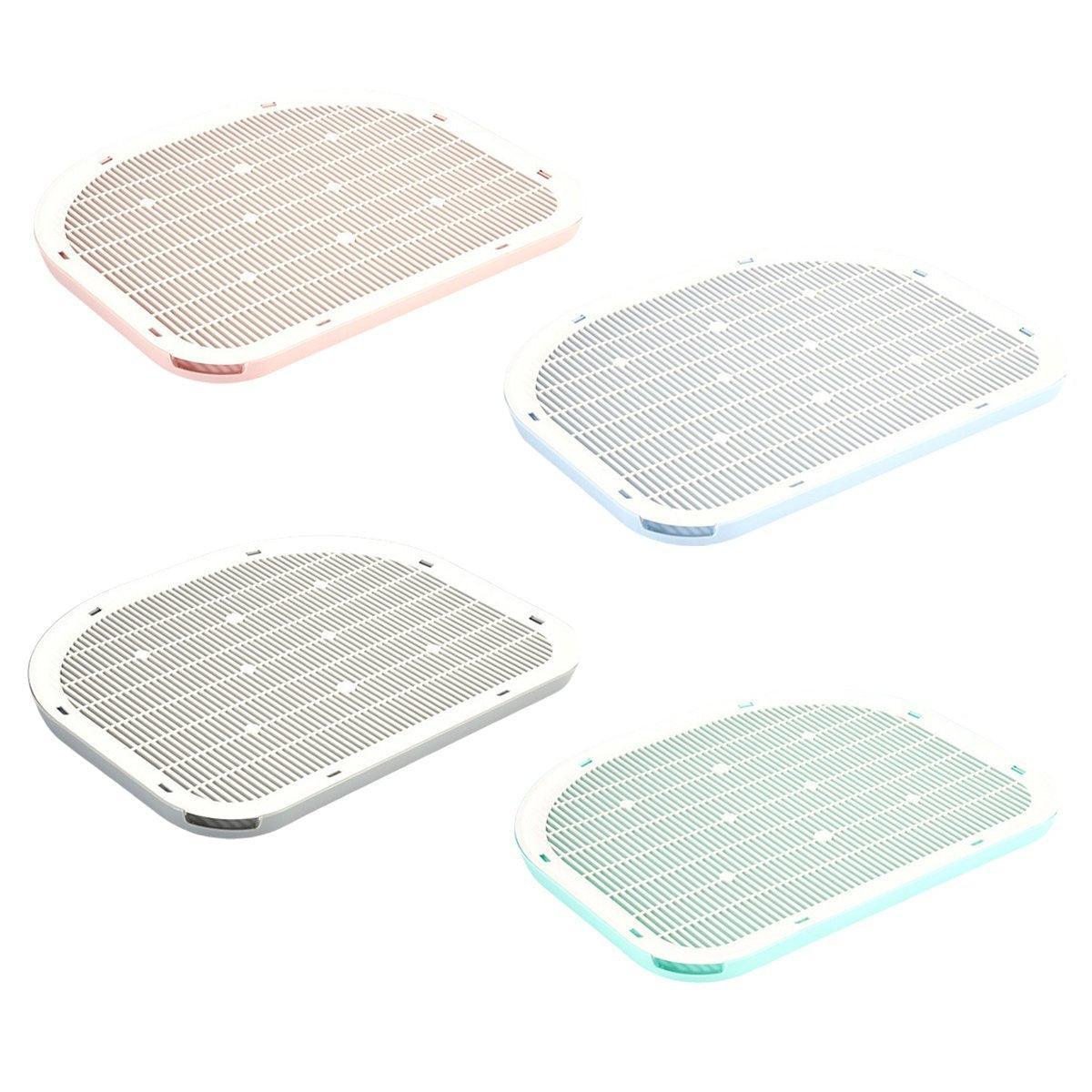 Anti Spill Cat Litter Mat Double Layer Pet Toilet Mat for Litter Box - Pink