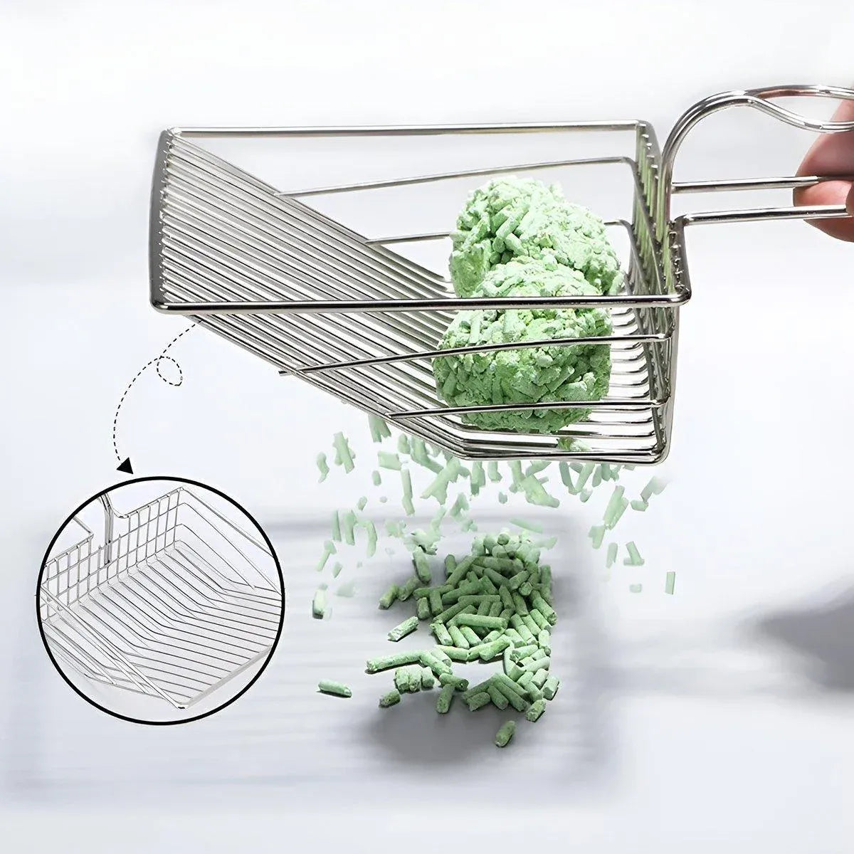 1-Piece Metal Cat Litter Scoop