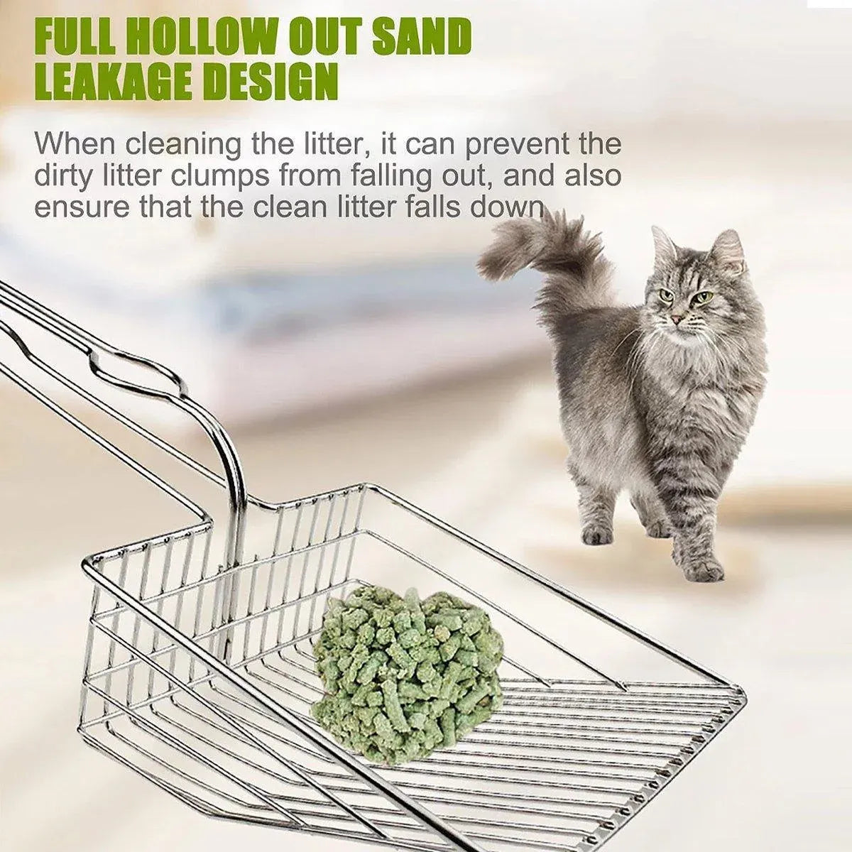 1-Piece Metal Cat Litter Scoop