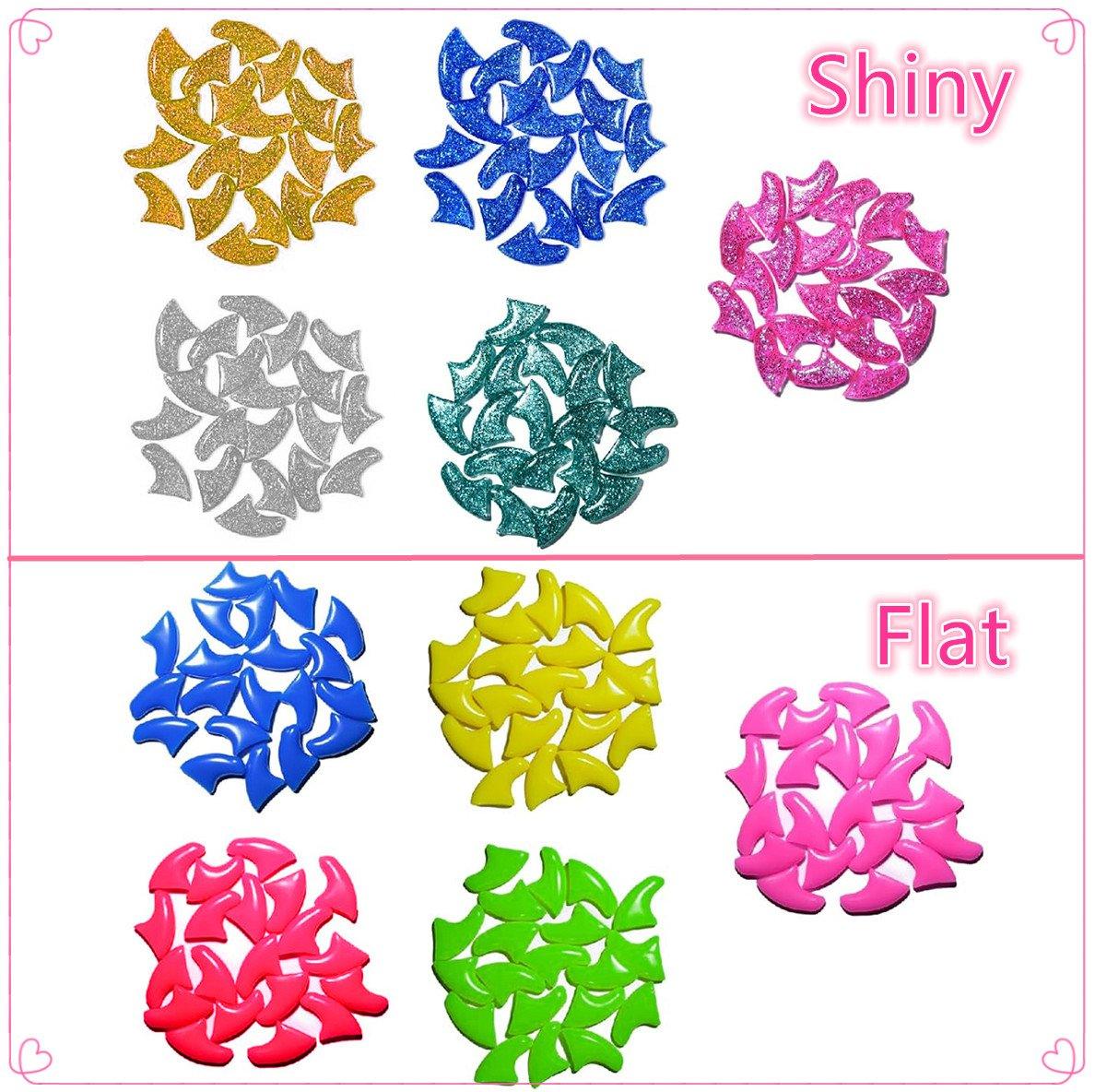 100PCS Anti Scratch Paw Covers for Cats and Kittens Nail Protector Soft Paw - Shiny-M