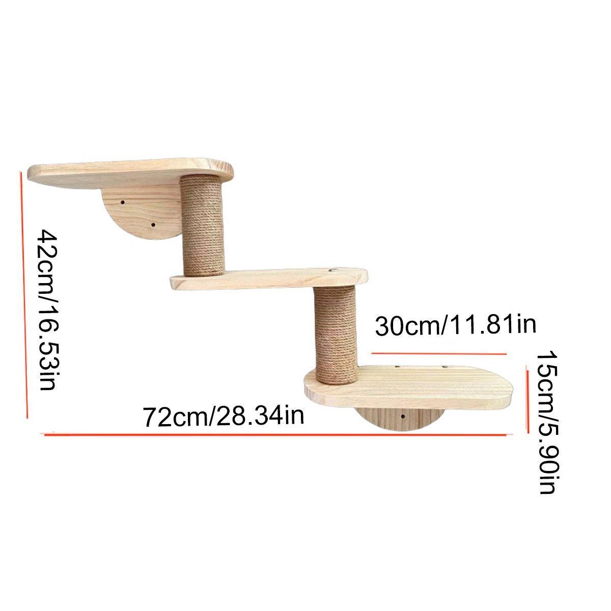 Solid Wood Wall Mounted Cat Climbing Tree Rack Platform Space Capsule Bed Shelf