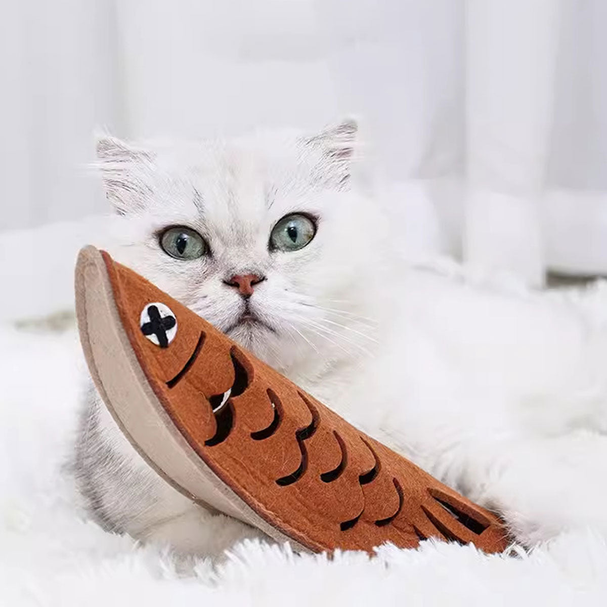 Cat Interactive Toy Food Dispenser Hide And Seek Puzzle Pet Toy Training Fun