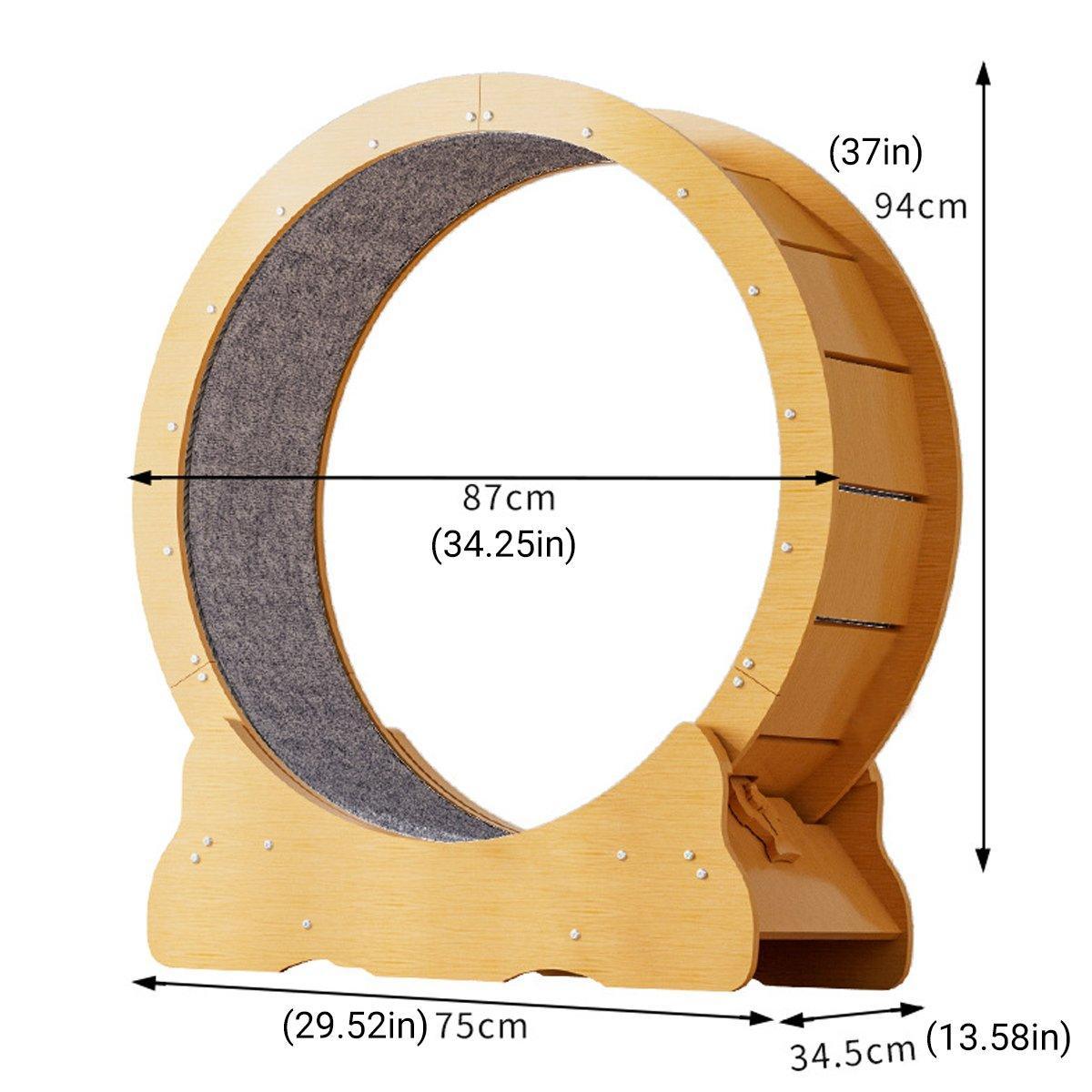 Cat Exercise Wheel Toy Furniture Running Treadmill Exerciser Scratcher Board