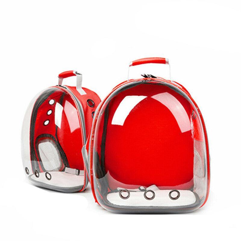 Pet Outdoor Carrier Backpack Cat Dog Puppy Travel Space Capsule Shoulder Bag - Black