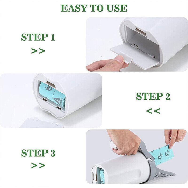 Cat Litter Scoop Integrated Detachable Shovel Holder Poop Pet Sifter Cleaning - 1 Cat Litter Shovel and 1 Roll Bags