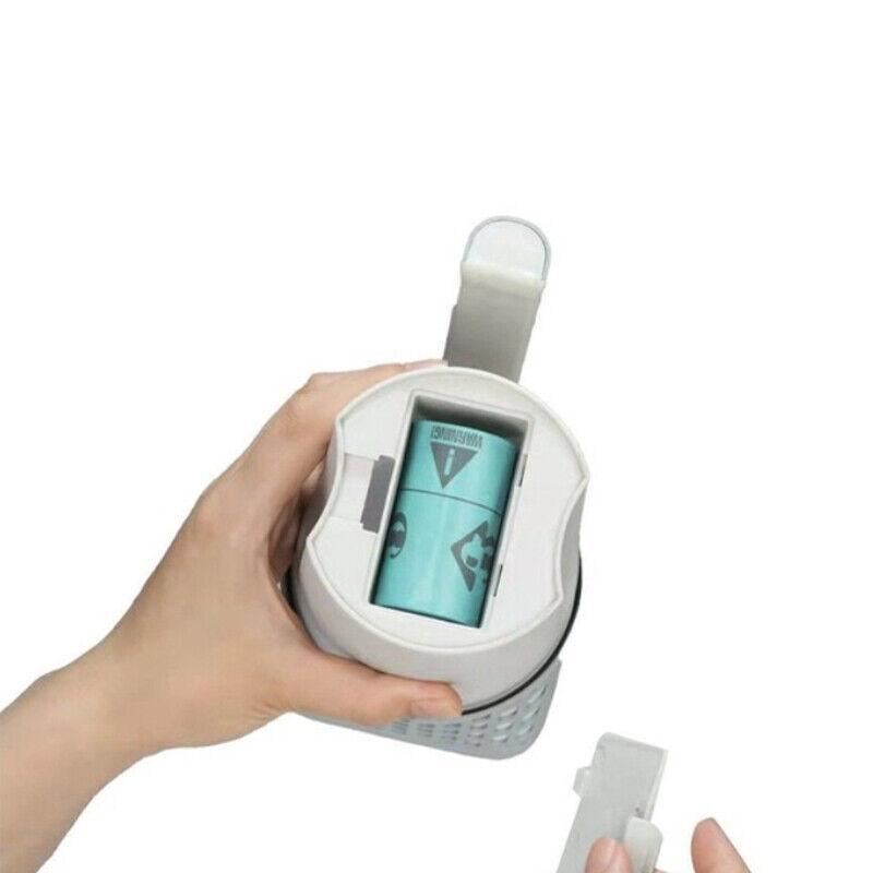 Cat Litter Scoop Integrated Detachable Shovel Holder Poop Pet Sifter Cleaning - 2 Roll Garbage Bags