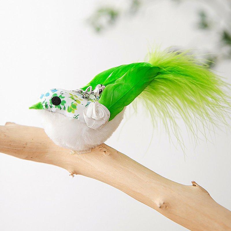 Cat Play Toy Simulation Birds Teaser Wand Interactive Stick with Suction Cup - 1