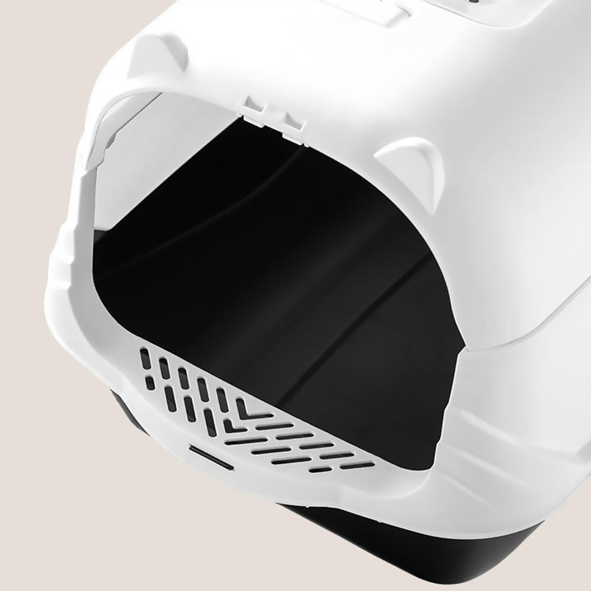 Enclosed Cat Litter Box Lid Scoop Splash Proof Lift Top Removable Toilet Tray - Black