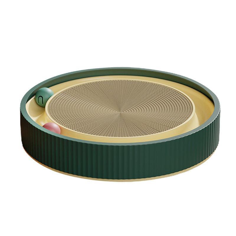 Cat Scratcher Lounge Bed Toy 40cm Round Foldable Cardboard Pad with Ball Track - Replacement Pad