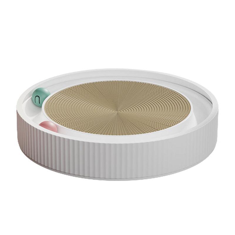 Cat Scratcher Lounge Bed Toy 40cm Round Foldable Cardboard Pad with Ball Track - Replacement Pad
