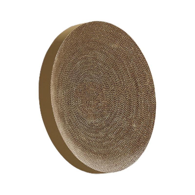 Cat Scratcher Lounge Bed Toy 40cm Round Foldable Cardboard Pad with Ball Track - Replacement Pad