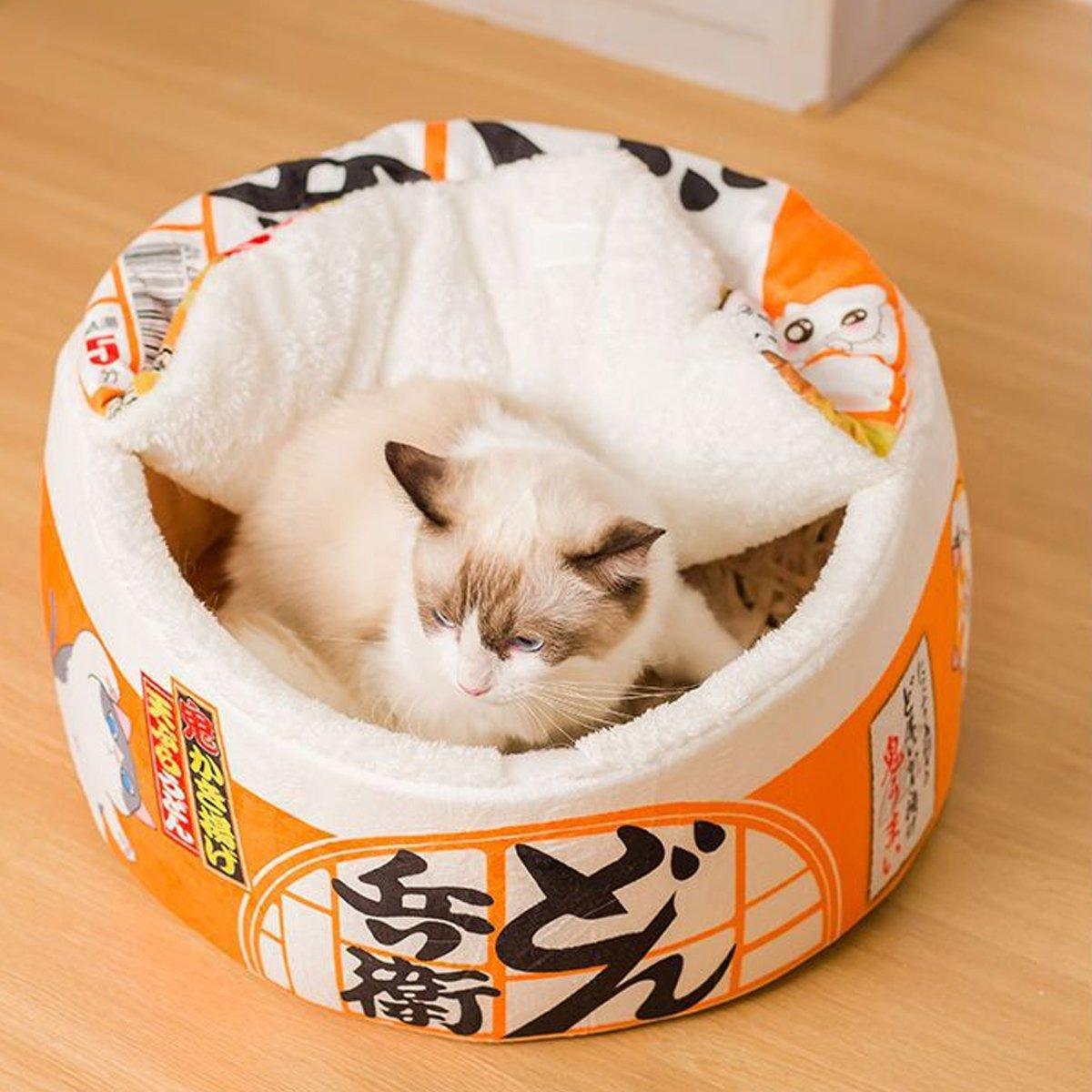 Insulated Winter Pet House Warm Bubble Bucket Dog Kennel Cat Shelter Indoor - Orange-M