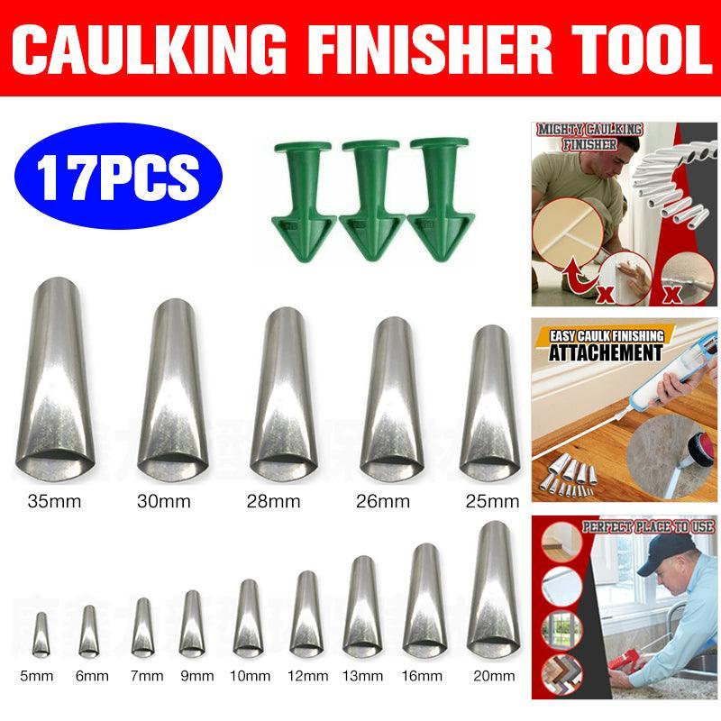 17PCS Stainless Steel Perfect Caulking Nozzle Applicator Sealant Finishing Tool
