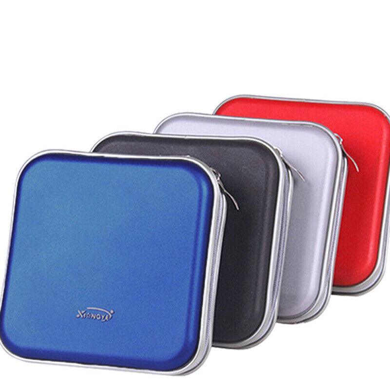 40-Disc CD DVD Wallet Case Portable Car Storage Holder Sleeve Carry Pouch - Blue