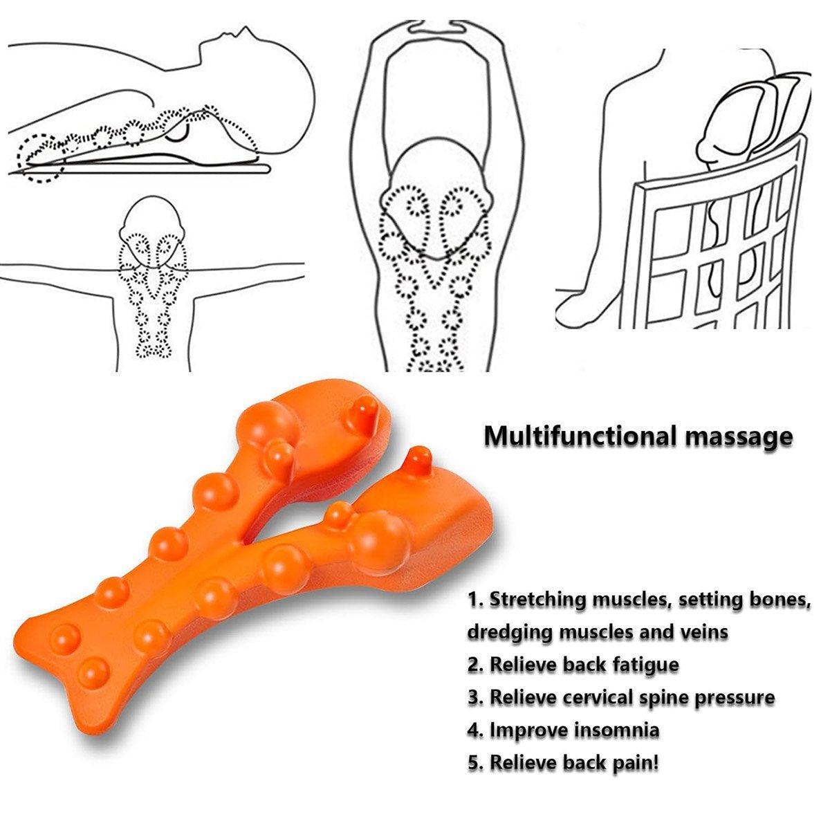 Orthopedic Lumbar Pillow Acupressure Massage Cushion for Back Neck Pain Relief