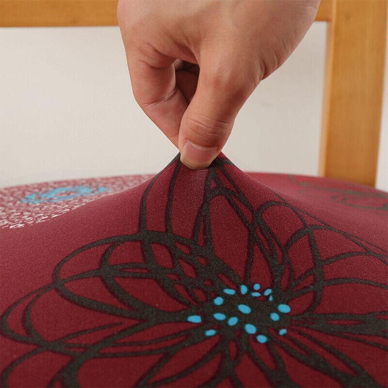 Stretch Dining Chair Seat Covers Removable Seat Cushion Slipcovers Protector - F