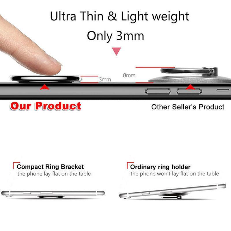 Iring Phone Ring Finger Holder Stand Mobile Grip with Mount Hook for iPhone and iPad - Gold