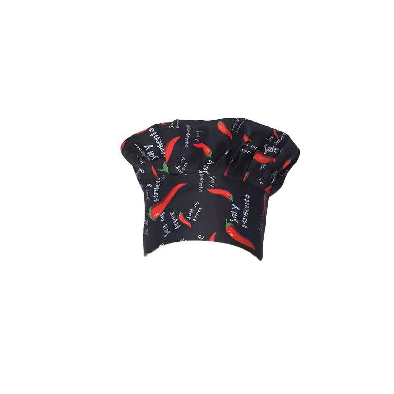 Adjustable Chef Cap with Elastic Band for Kitchen Cooking Baking Catering Use - Red