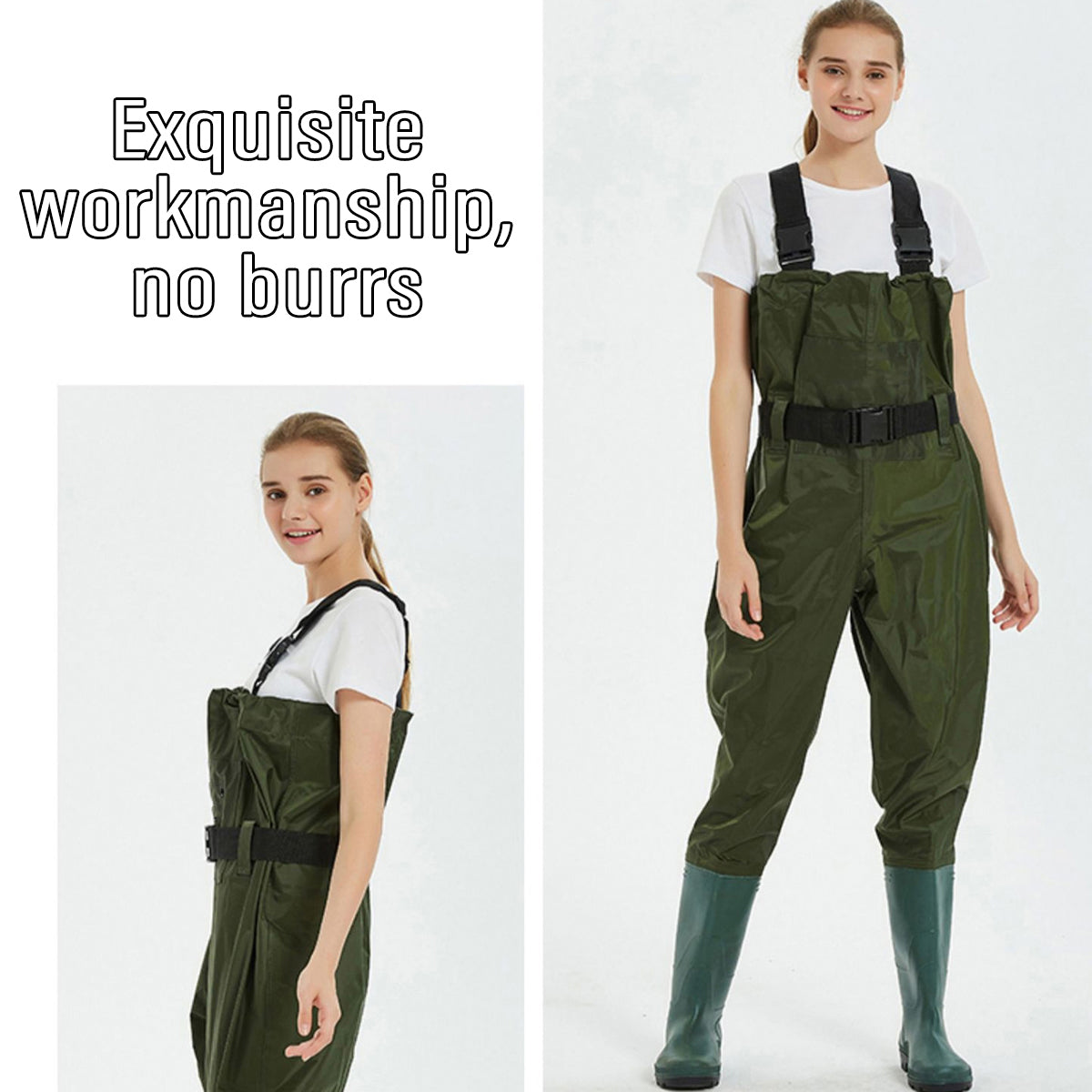 Waterproof Ultra Light Breathable Wading Pants Nylon Half Length Gear - Black-46