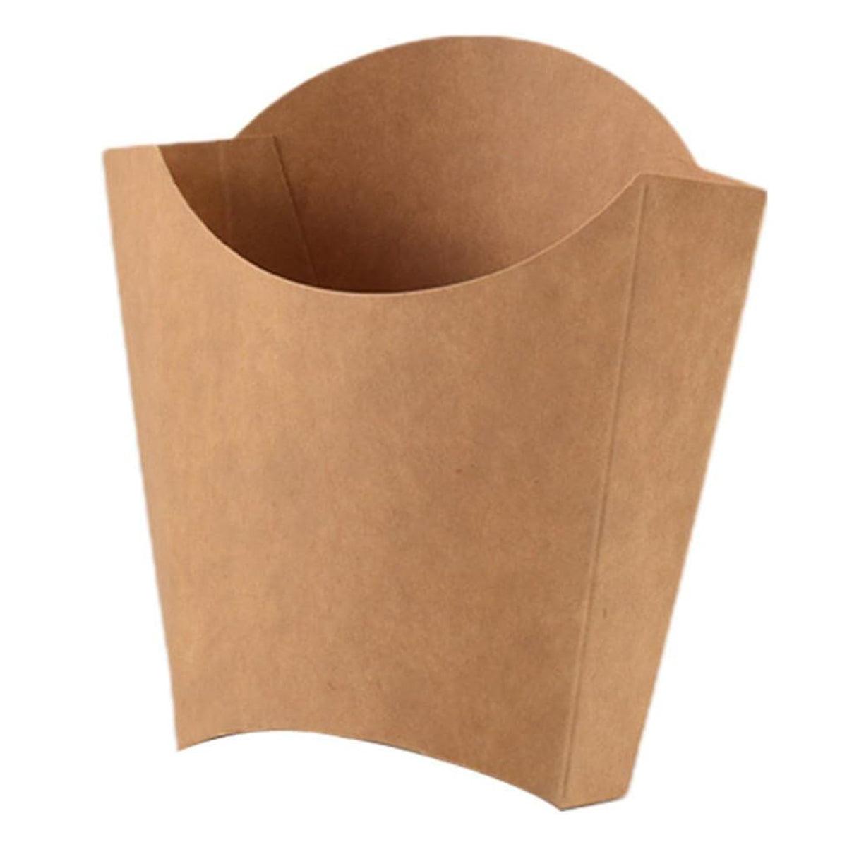 100pcs Kraft Paper Popcorn Box Folding Baking Box Party Snack Treat Container - 12.2x11.3cm