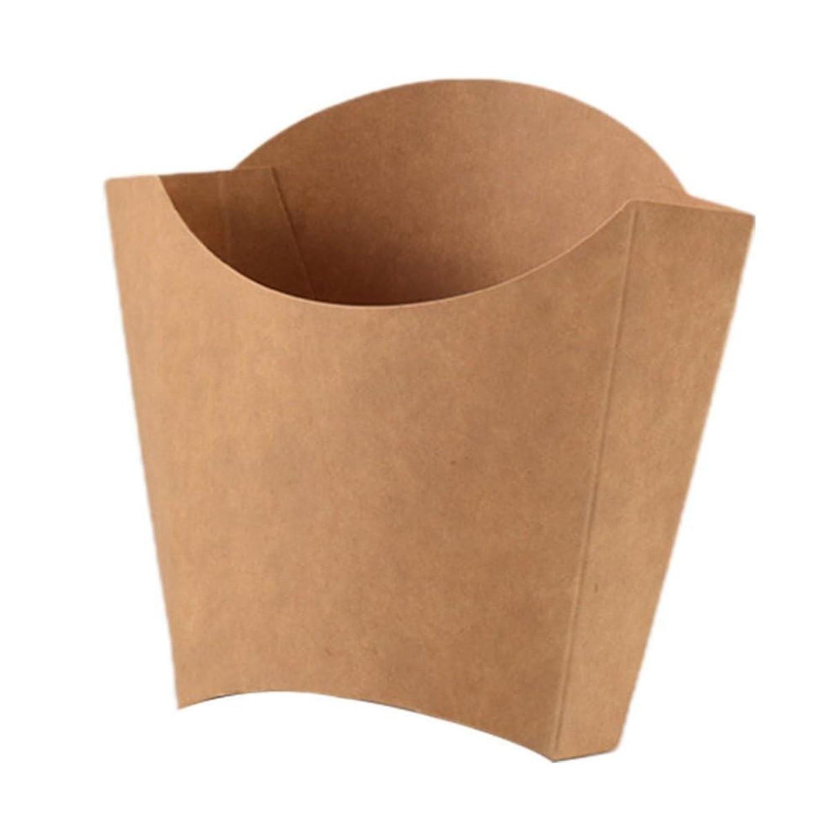 100pcs Kraft Paper Popcorn Box Folding Baking Box Party Snack Treat Container - 11.6x9.1cm