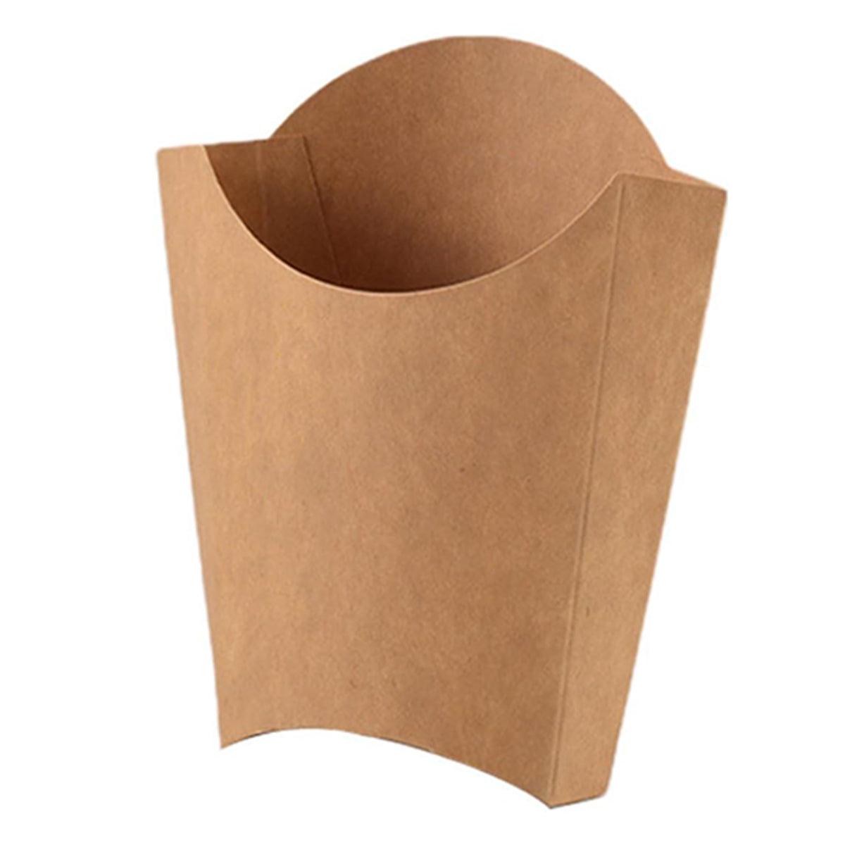 100pcs Kraft Paper Popcorn Box Folding Baking Box Party Snack Treat Container - 11.6x9.1cm