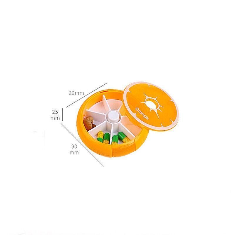 Weekly 7 Day Pill Organiser Case Box Tablet Medicine Dispenser Holder Case Round - Green