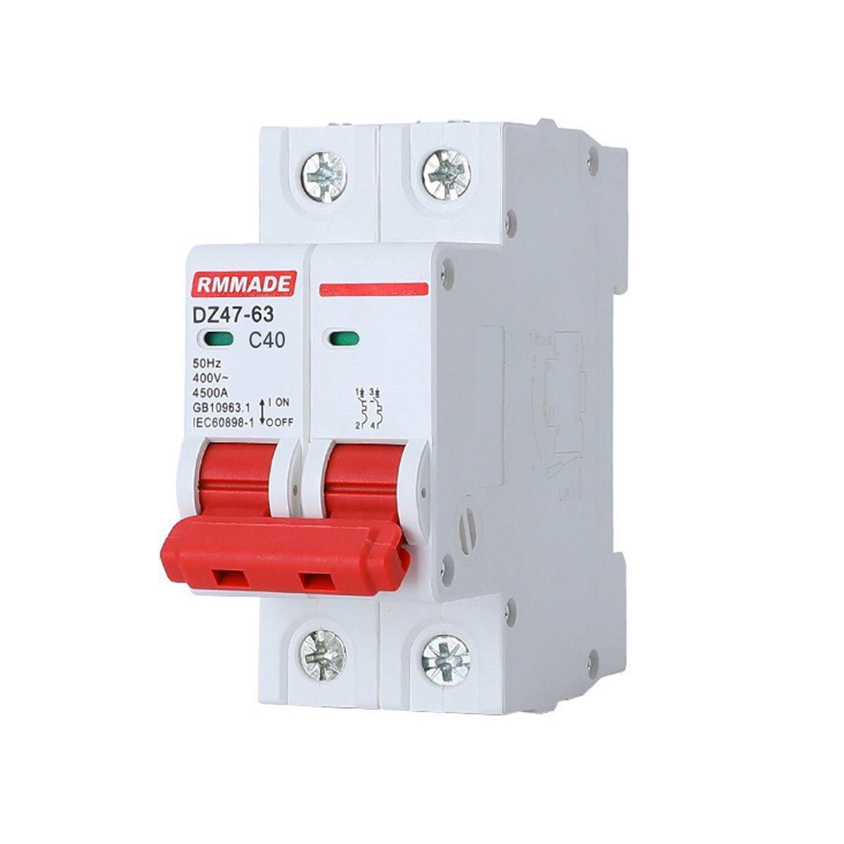 AC Circuit Breaker Solar 220-380V 2Pole Double MCB Mini 10-63 Amp - 25A