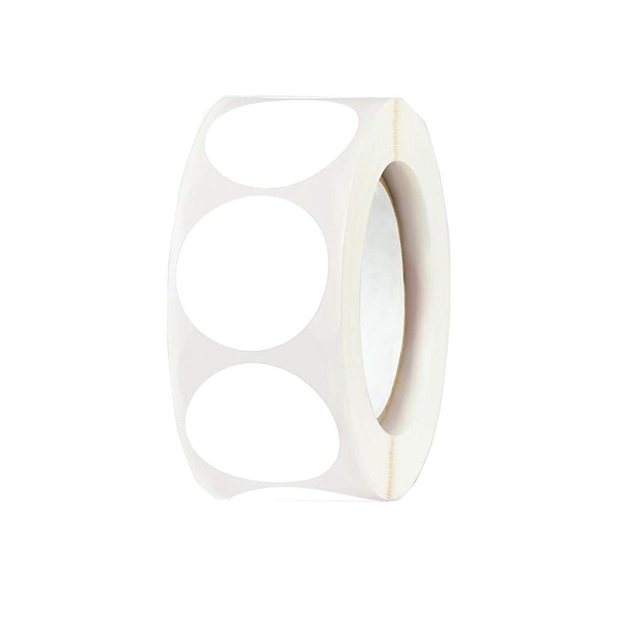 8 Rolls Colored Polka Dot Labels Round Seal Stickers Marking Round Sticker Set - White
