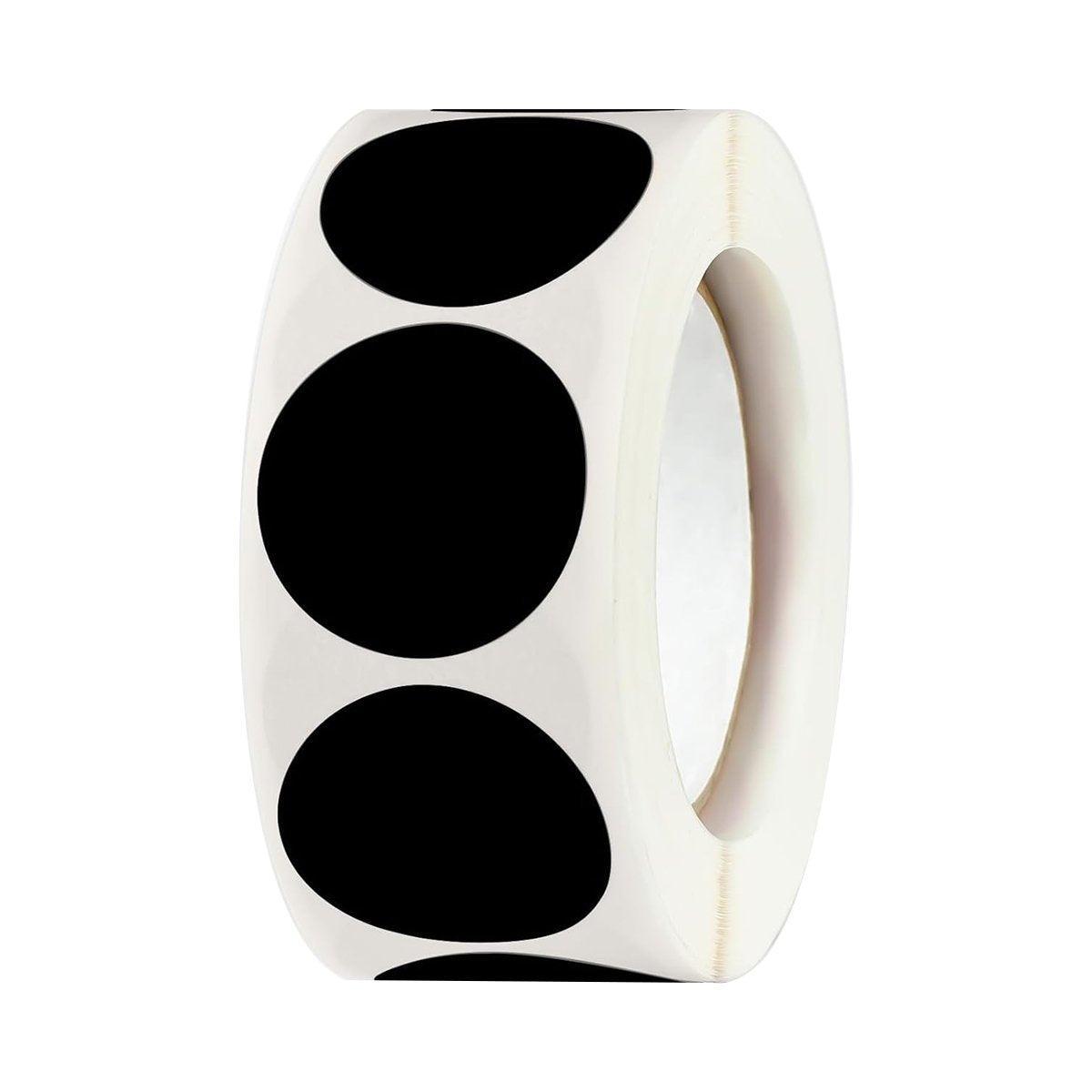 8 Rolls Colored Polka Dot Labels Round Seal Stickers Marking Round Sticker Set - Black