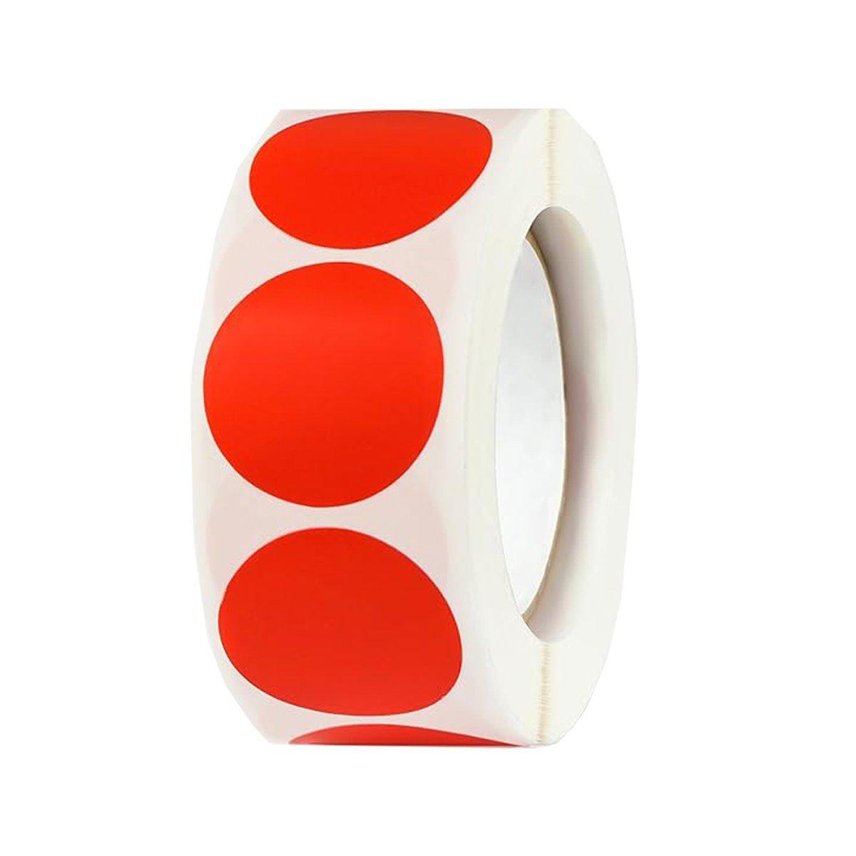 8 Rolls Colored Polka Dot Labels Round Seal Stickers Marking Round Sticker Set - Black