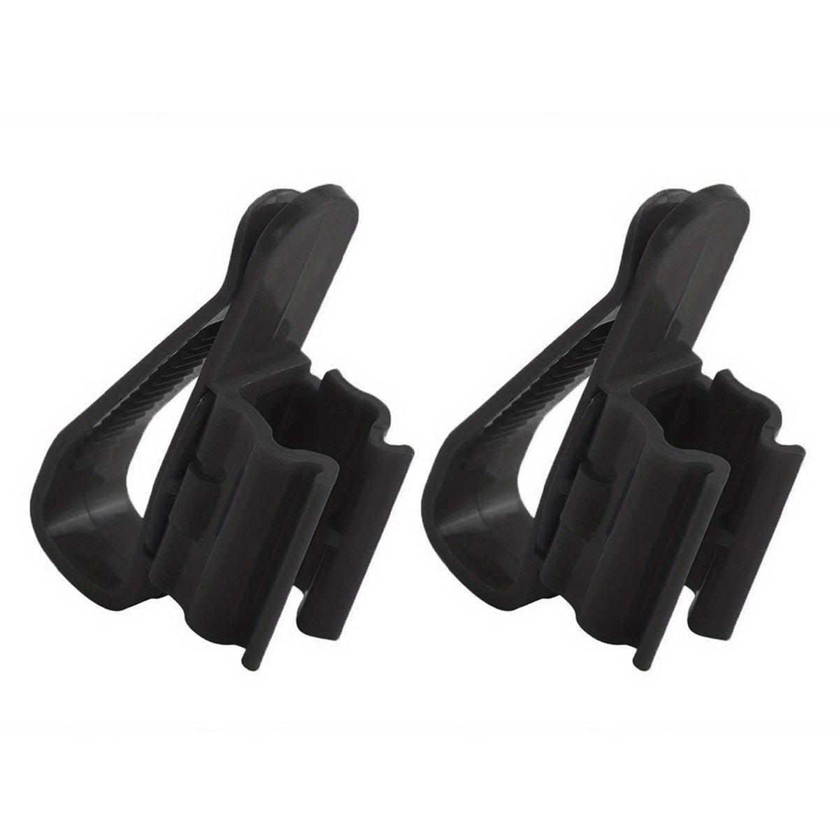 2/4/6PCS Aquarium Fish Tank Filtration Clip Water Tube Hose Clamp Holder Set - Black-2PCS