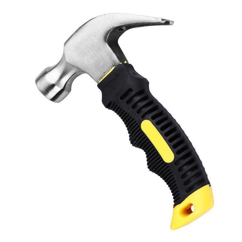 Stubby Claw Hammer Drop Forged Steel All Purpose Rubber Grip 8Oz Small Area
