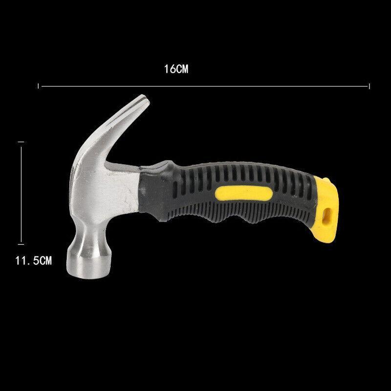 Stubby Claw Hammer Drop Forged Steel All Purpose Rubber Grip 8Oz Small Area