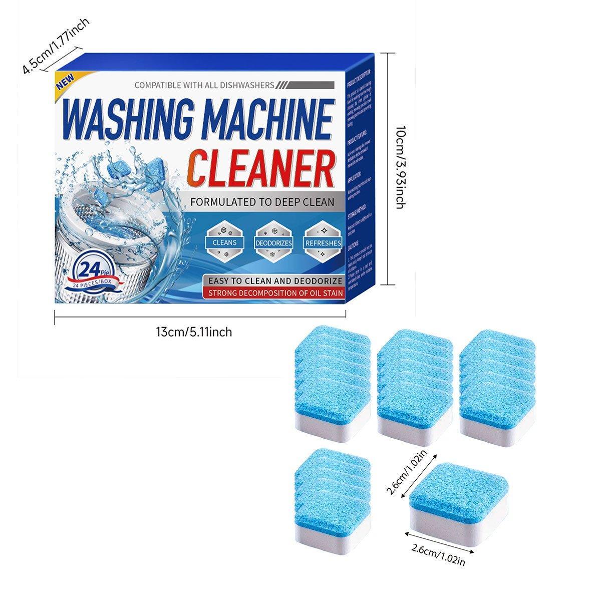24PCS Washing Machine Cleaner Tablets Disinfectant Effervescent Stain Remover