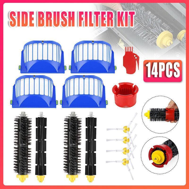 14Pcs Cleaner Brushes Hepa Fliter Parts For Irobot Roomba 600 Series 620 650 630