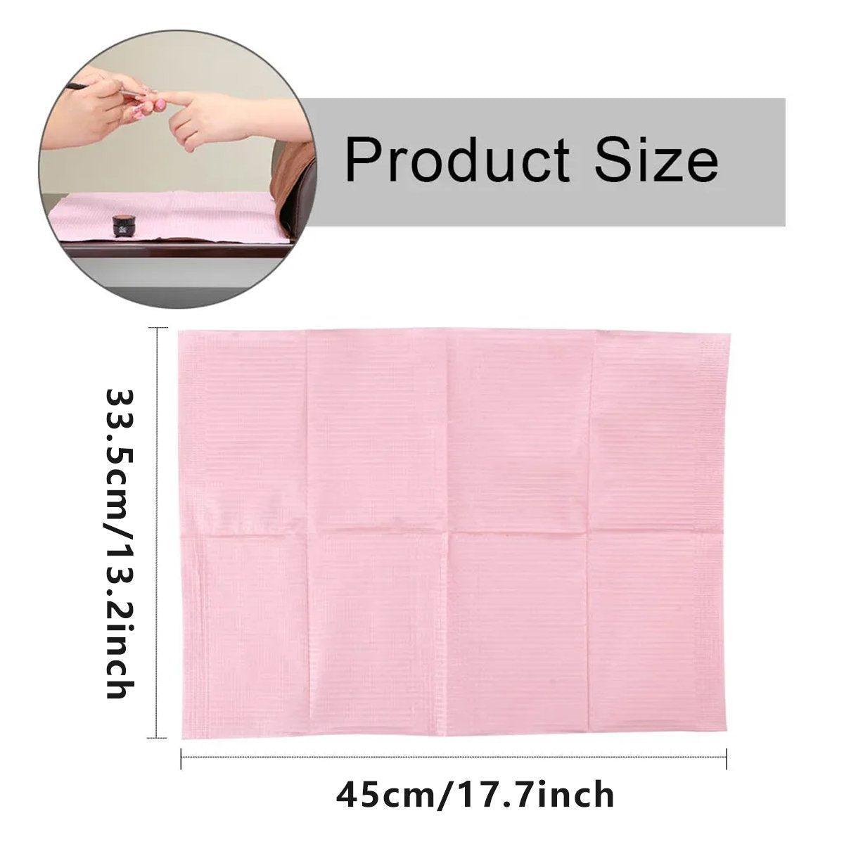 125PCS Disposable Waterproof Tattoo Cleaning Pad Dental Table Cover Film Mat - Pink