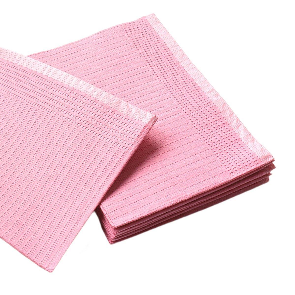 125PCS Disposable Waterproof Tattoo Cleaning Pad Dental Table Cover Film Mat - Pink