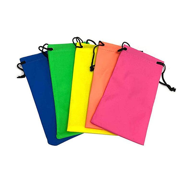 5PCS Cleaning Clothes Sunglasses Pouch Glasses Case Soft Eyeglasses Bag Random - 10PCS