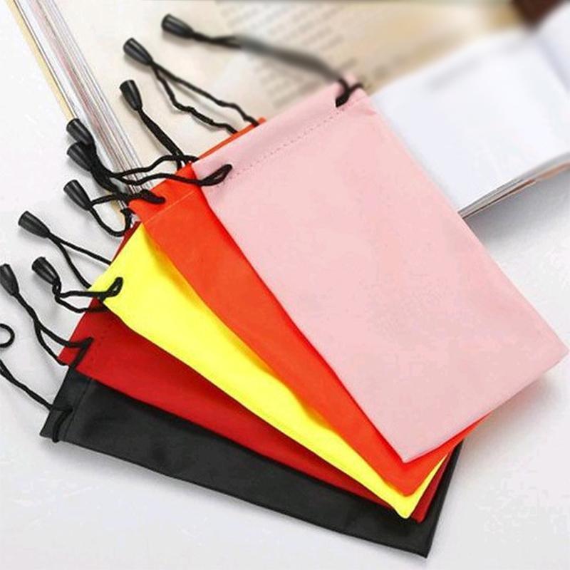 5PCS Cleaning Clothes Sunglasses Pouch Glasses Case Soft Eyeglasses Bag Random - 5PCS