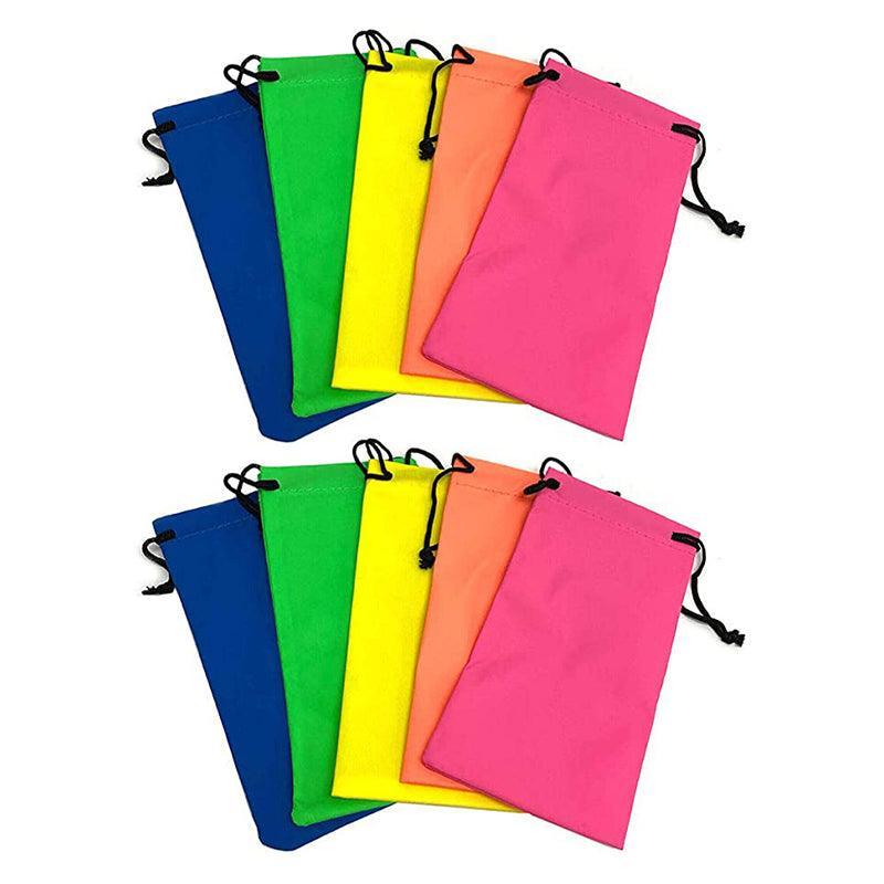 5PCS Cleaning Clothes Sunglasses Pouch Glasses Case Soft Eyeglasses Bag Random - 5PCS