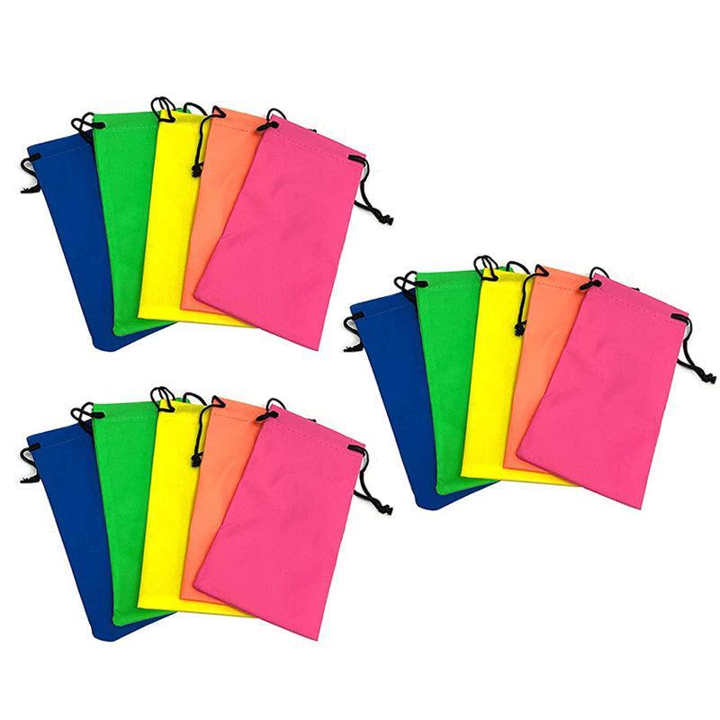 5PCS Cleaning Clothes Sunglasses Pouch Glasses Case Soft Eyeglasses Bag Random - 5PCS