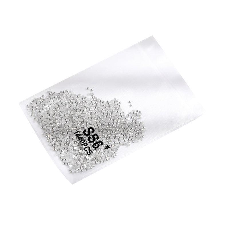 1440Pcs Glitter Rhinestones Crystal Flat Clear Bottom Glass Nail Art Nail Drill - Clear Crystal SS16