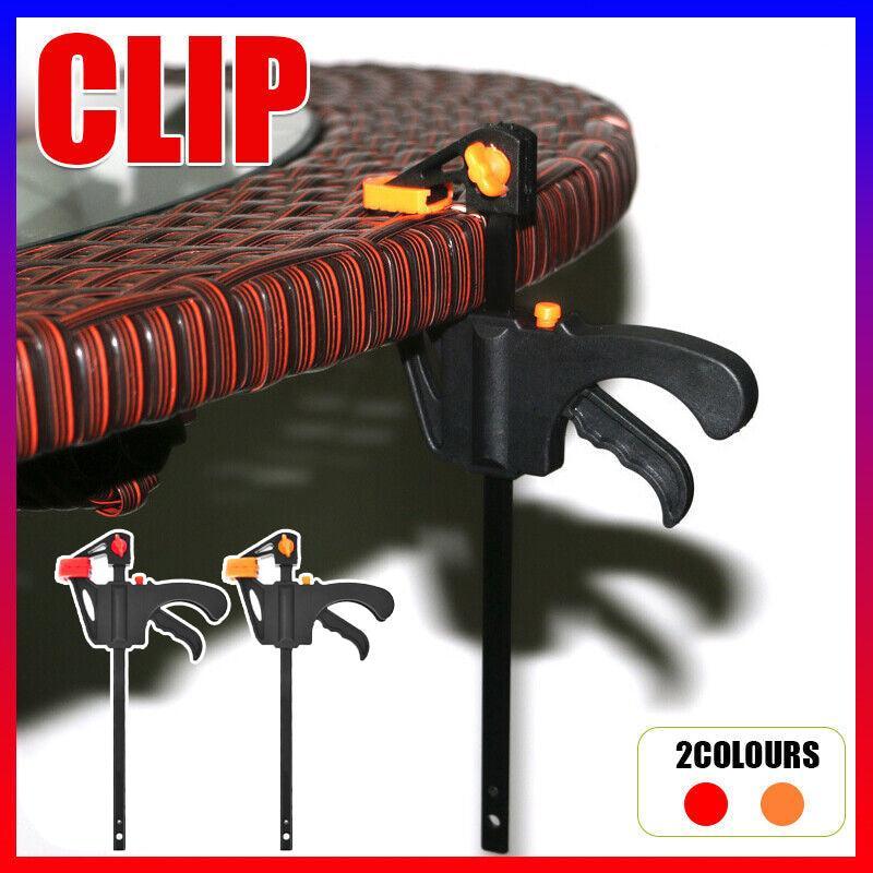 Quick Woodworking Clip Bar Clamp F-Tyle Grip Quick Ratchet Release Squeeze Tools - Orange