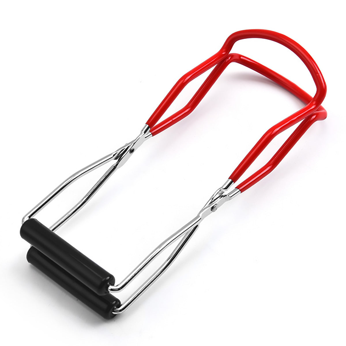Stainless Steel Canning Jar Lifter Anti-Slip Lifting Tongs Gripper Anti-scalding - Red