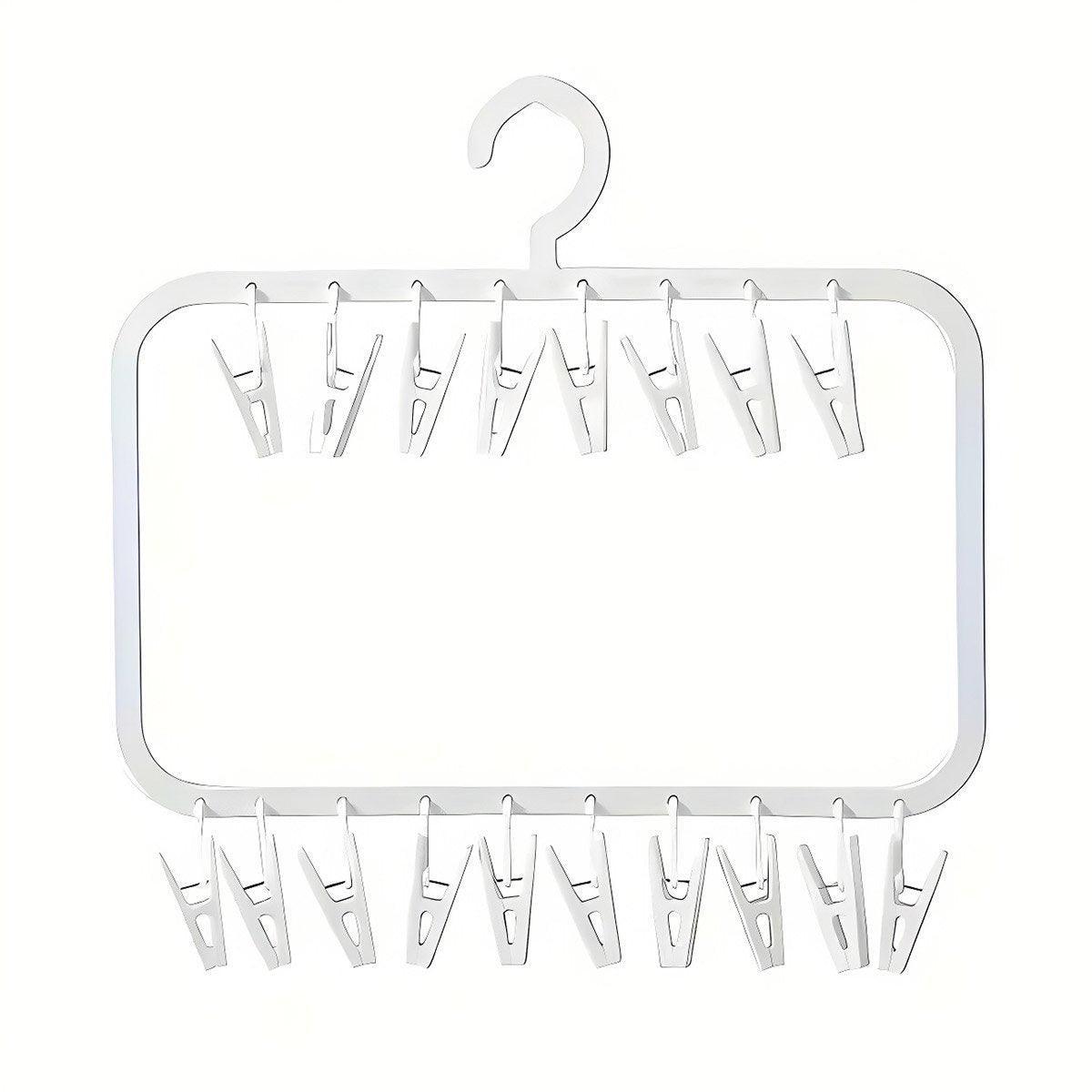 Clothes Rack Plastic Household Drying Hangers Non-Slip Storage Clip Organiser