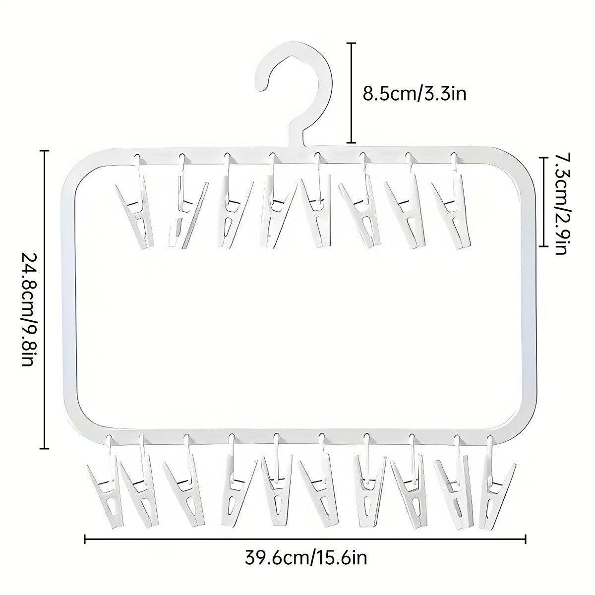 Clothes Rack Plastic Household Drying Hangers Non-Slip Storage Clip Organiser
