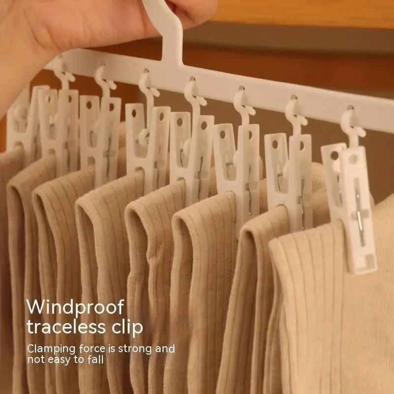 Clothes Rack Plastic Household Drying Hangers Non-Slip Storage Clip Organiser